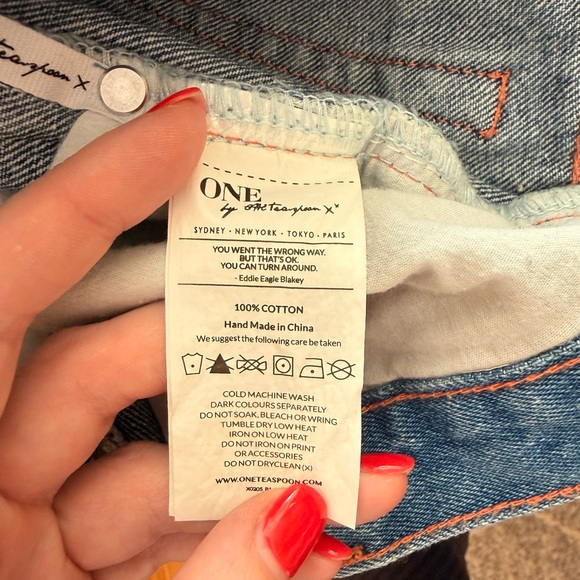 One Teaspoon Denim Cutoff Shorts - Picture 4 of 5
